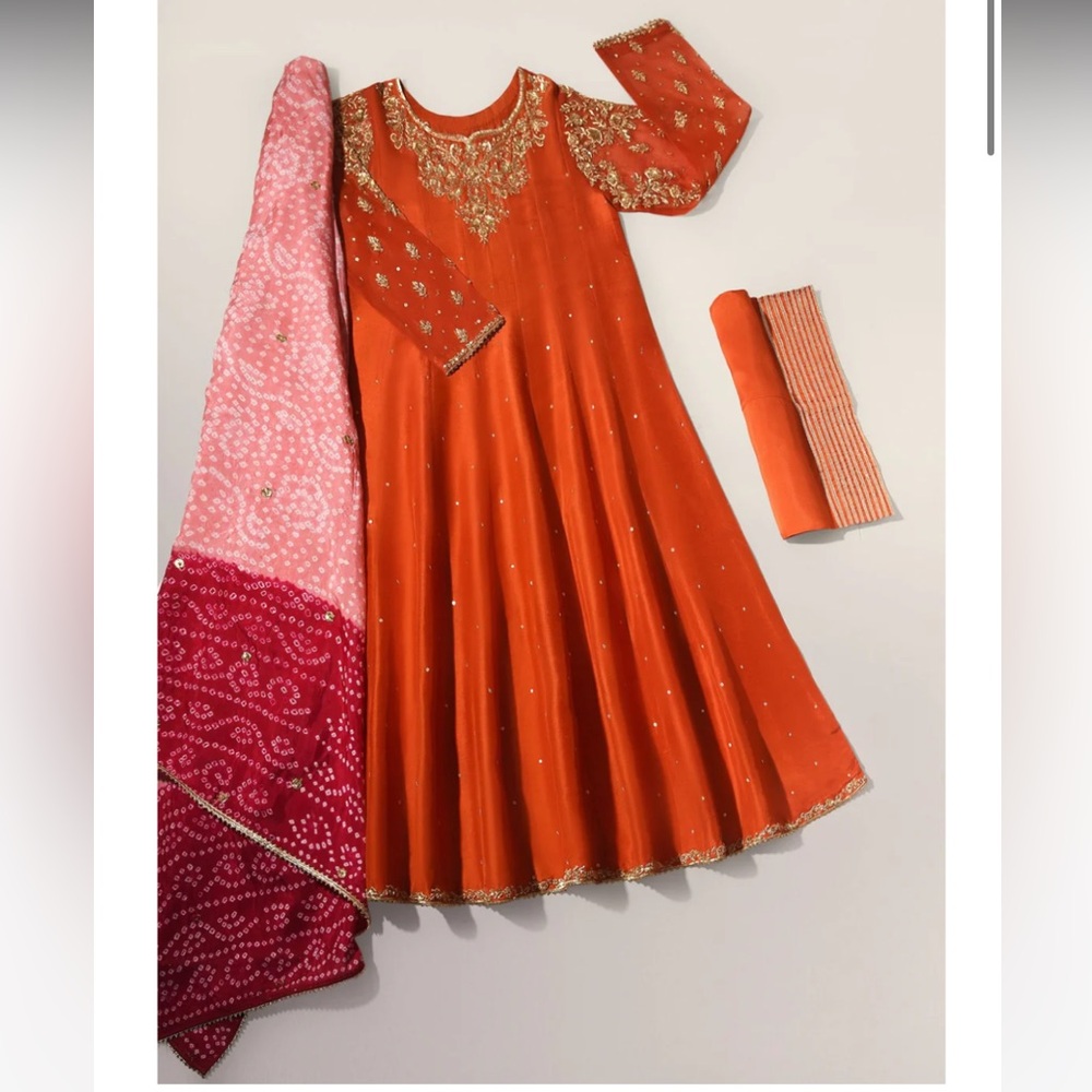 Agha noor Bridal orange set